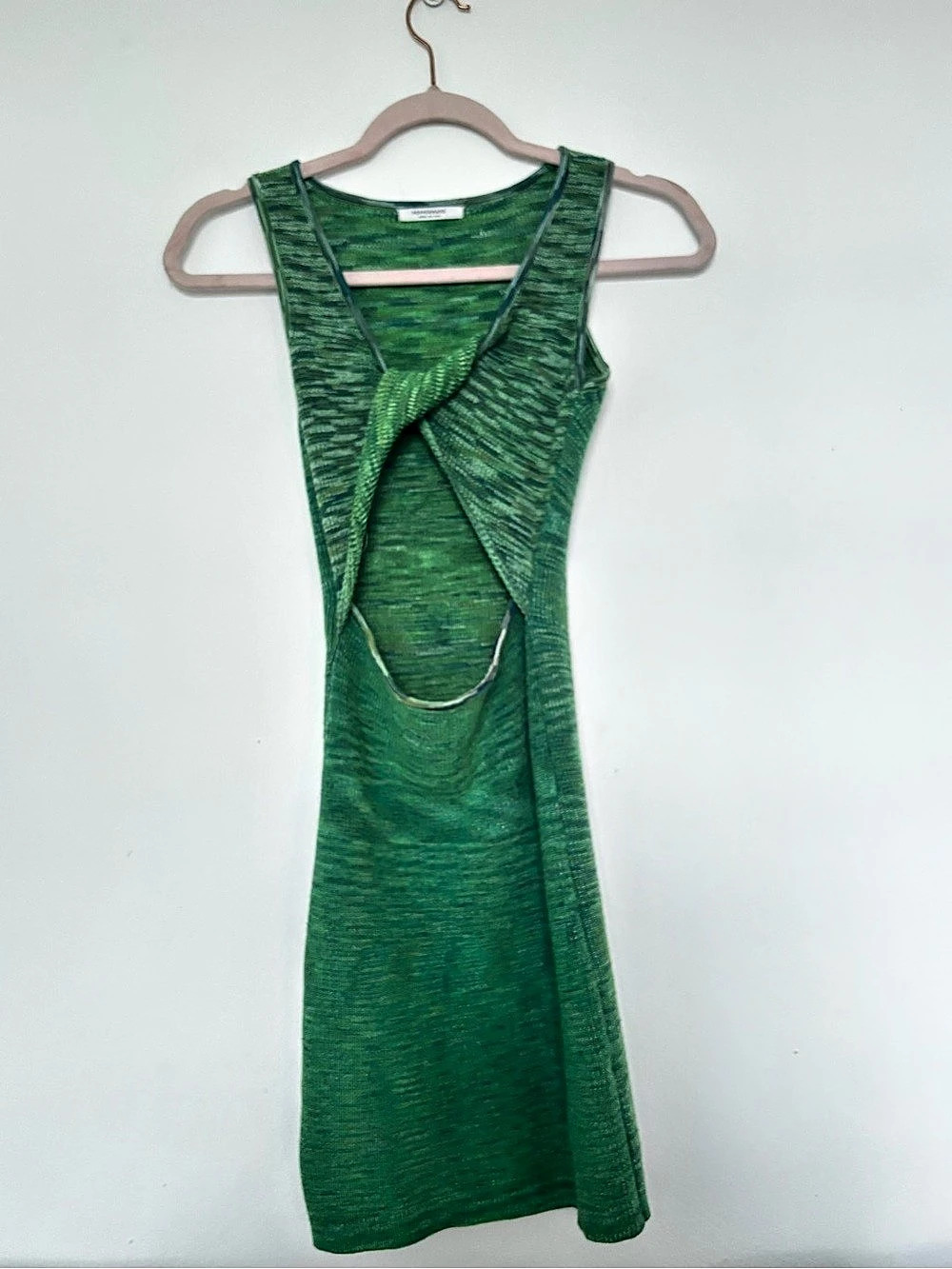 Peppermayo Miriam Knit Mini Dress Green Size